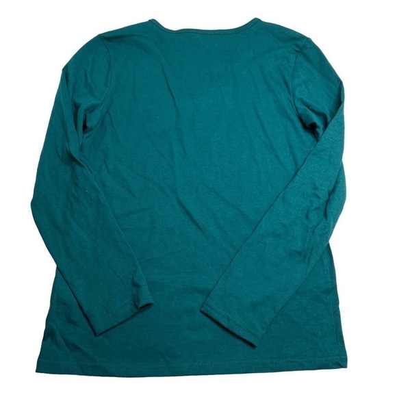 Charter Club Intimates V-Neck Shirt & Flannel Pants Pajama Set Emerald Ornaments - Picture 6 of 9